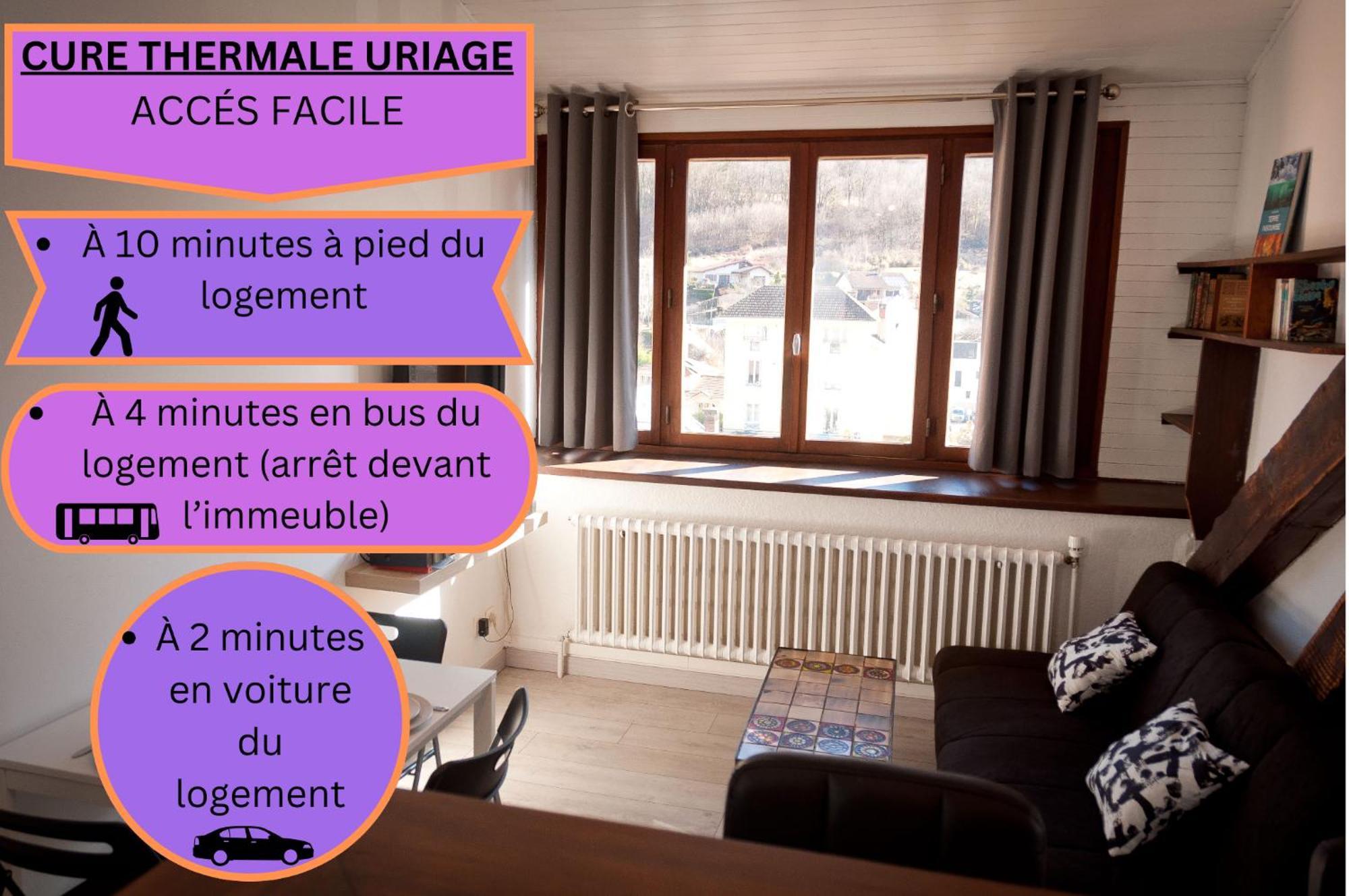 Le T2 Douillet D'Uriage - Residence Le Louvre - Cure Thermale Uriage- Proche Chamrousse - Jusqu'A 3 Personnes - Region Agreable En Toute Saison Vaulnaveys-le-Haut ภายนอก รูปภาพ